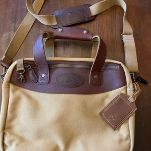 Bob Timberlake messenger/laptop bag, canvas and leather